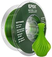 EPAX 1.75mm Glass Green Fast PETG 3D Printer Filament, High Speed PETG 3D Printing Filament, Dime...