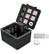 LP-E6 EN-EL15C NP-W235 FZ100 Camera Battery and Memory Card Case with Labels,DSLR SLR Battery Org...