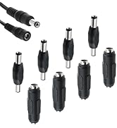 SATUY 8Pcs 12V DC 5.5 x 2.1mm Female to Female Power Connector Adapter &amp; DC 5.5 x 2.1mm Male to M...