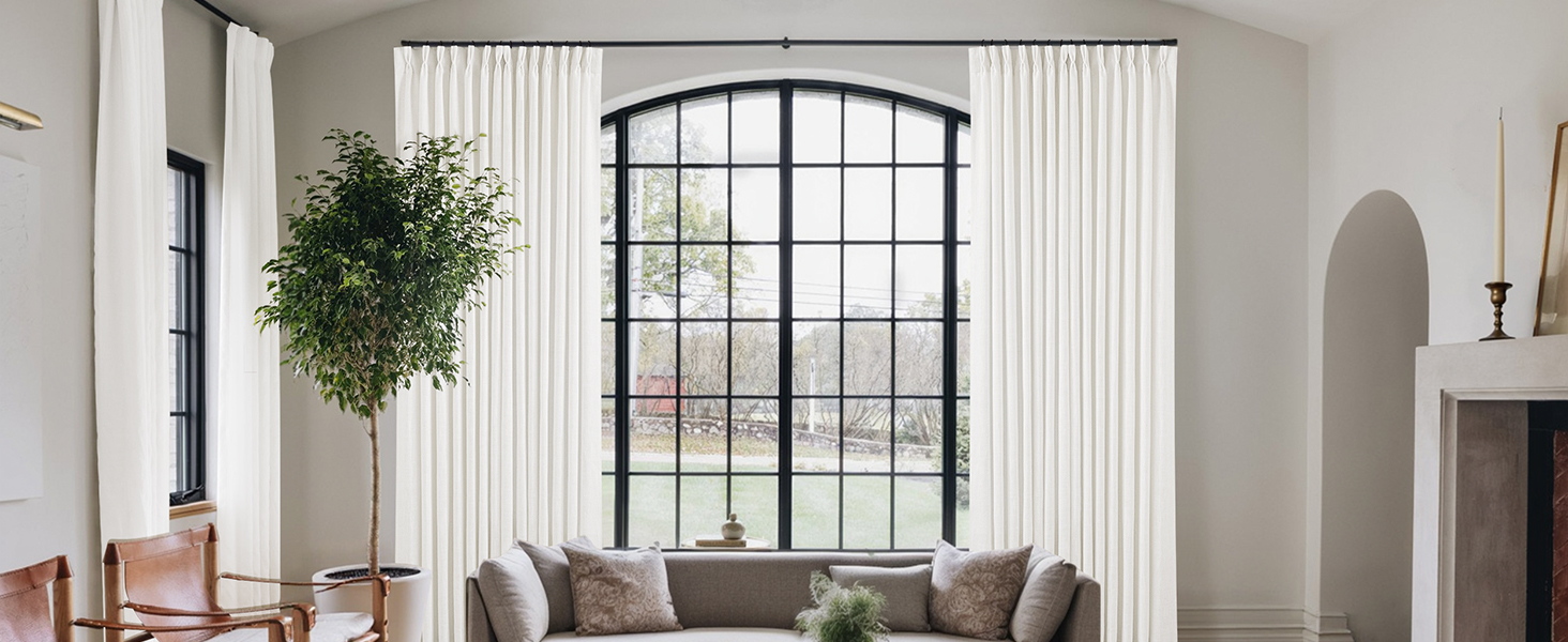 pleated linen curtains