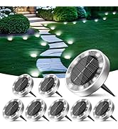 Peasur Solar Lights Outdoor Waterproof, 8 Pack Solar Powered Ground Lights Outdoor, IP68 Waterpro...