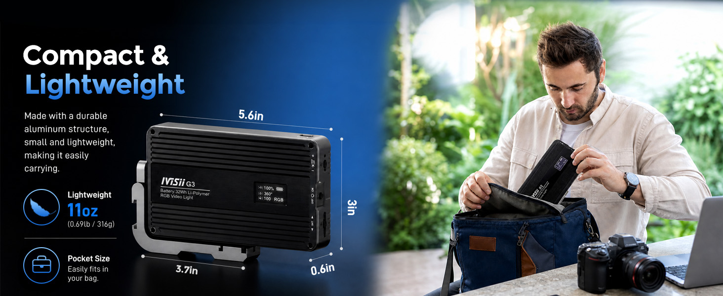 portable video light
