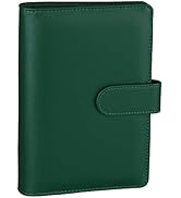 Antner A6 PU Leather Notebook Binder Refillable 6 Ring Binder for A6 Filler Paper, Loose Leaf Per...