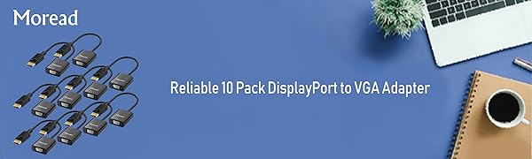 DisplayPort to VGA Adapter 10 Pack