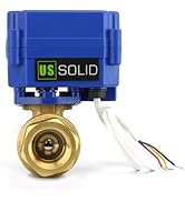 Motorized Ball Valve- 1" Brass Electrical Ball Valve, Full Port, 9-24V AC/DC and 3-Wire 1-Way Pos...