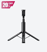 ULANZI Phone Tripod, SK26 40" Portable Selfie Stick for iPhone, 2 in 1 Adjustable Tripod with Blu...