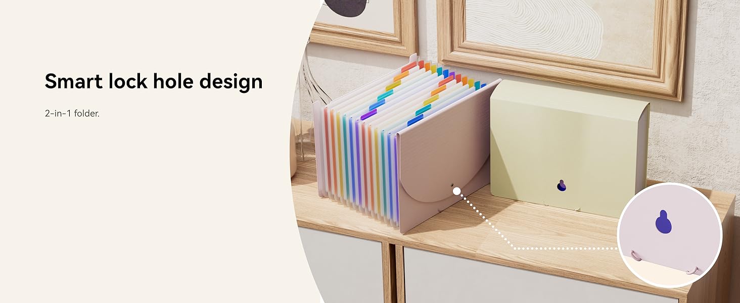 ABC life 12 Pockets Accordion File Organizer Expanding File Folders