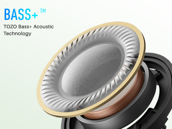 Dynamic driver diaphragm structure for balanced bass and clear sound in TOZO A1 wireless earbuds