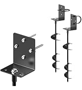 Feeloco Heavy Duty Ground Anchor Srew in,Multi-Purpose Ground Stakes,Mobile Home Anchors,Earth An...