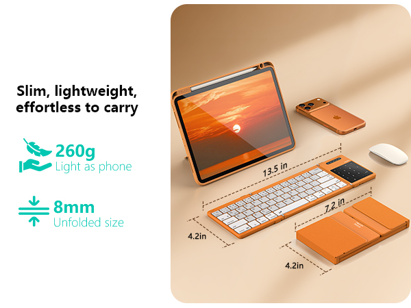 bluetooth folding keyboard