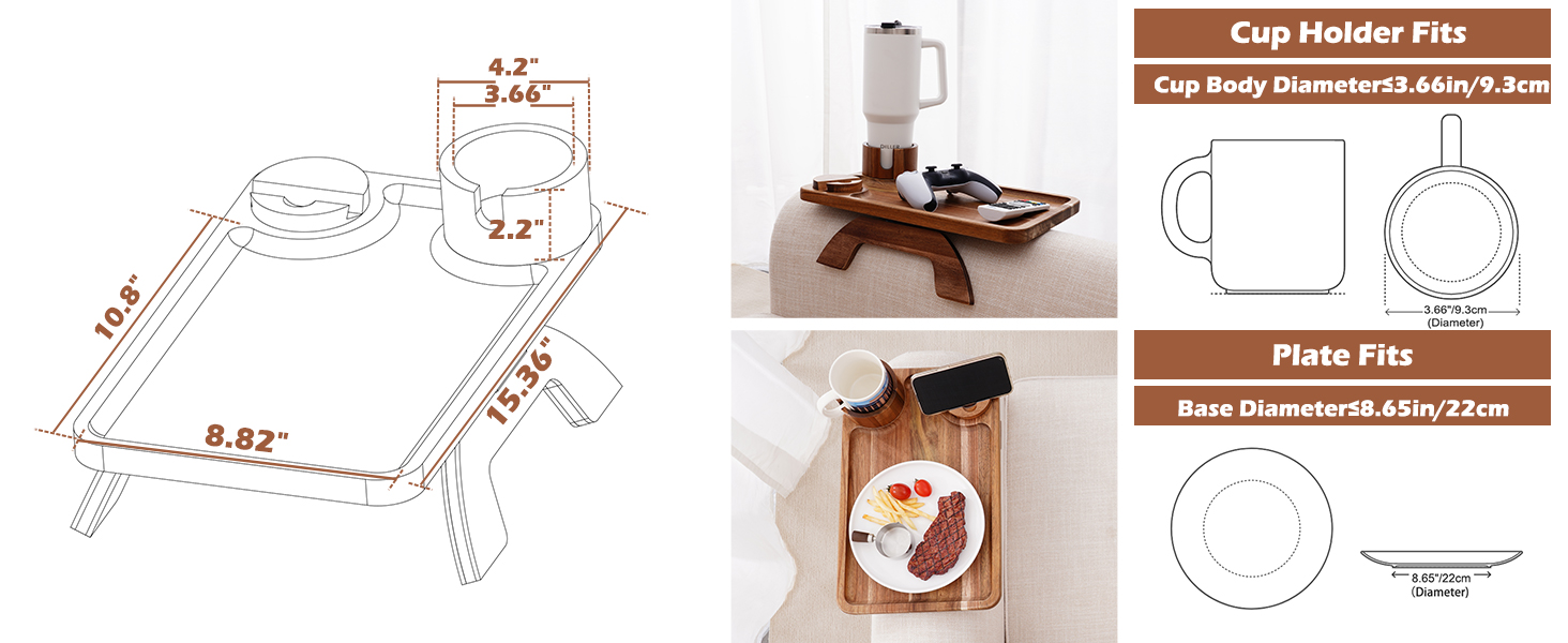 couch armrest table