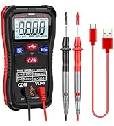 KeenWise Rechargeable Digital Multimeter Tester, 4000 Counts, Smart Measurement, Type-c Interface...