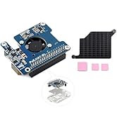 POE HAT F for Raspberry Pi 5/Compute Module 5, Pi5 Power Over Ethernet HAT with Onboard Cooling F...