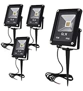 GLW 10W LED Landscape Lights 12V Low Voltage Outdoor Spotlights Warm White 3000K IP65 Waterproof ...