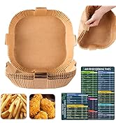 Air Fryer Disposable Paper Liner, Square Parchment Cooking Non-Stick, Baking Roasting Food Grade ...