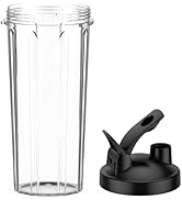 KOIOS BL319B Blender Cup with To-go Lid Replacement,22OZ Blender Cups,Compatible BL219B, BL328B, ...