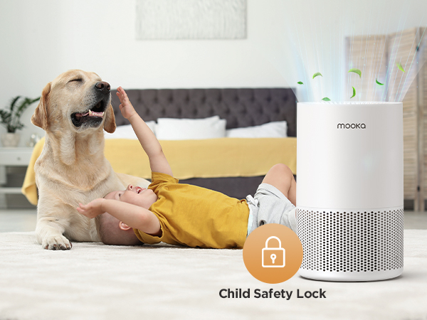 Filter replacement indicator light on air purifier, reminding users to change filter