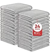 Orighty 24 Pcs Multipurpose Wire Dishwashing Rag, Non-Scratch Wire Dish Cleaning Cloths for Wet a...