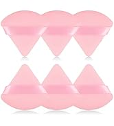 RAREIUS 6pcs Triangular Powder Puff Face Soft Velour Makeup Puff for Loose Powder Body Powder Mak...