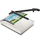 15 Inch B4 Guillotine Paper Cutter, Heavy Duty 10 Sheet Paper Trimmer Cutting with Auto-Press Cla...
