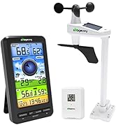 Urageuxy Wireless WiFi Weather Station Anemometer with Solar Wind Speed/Direction, and Indoor Out...