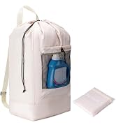 Aegero Backpack Laundry Bag,Large Travel Laundry Bags with Shoulder Straps and Mesh Pockets,Laund...