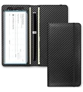 Kakurookie Checkbook Cover for Men Women, Premium Leather Checkbook Holder with RFID Blocking and...
