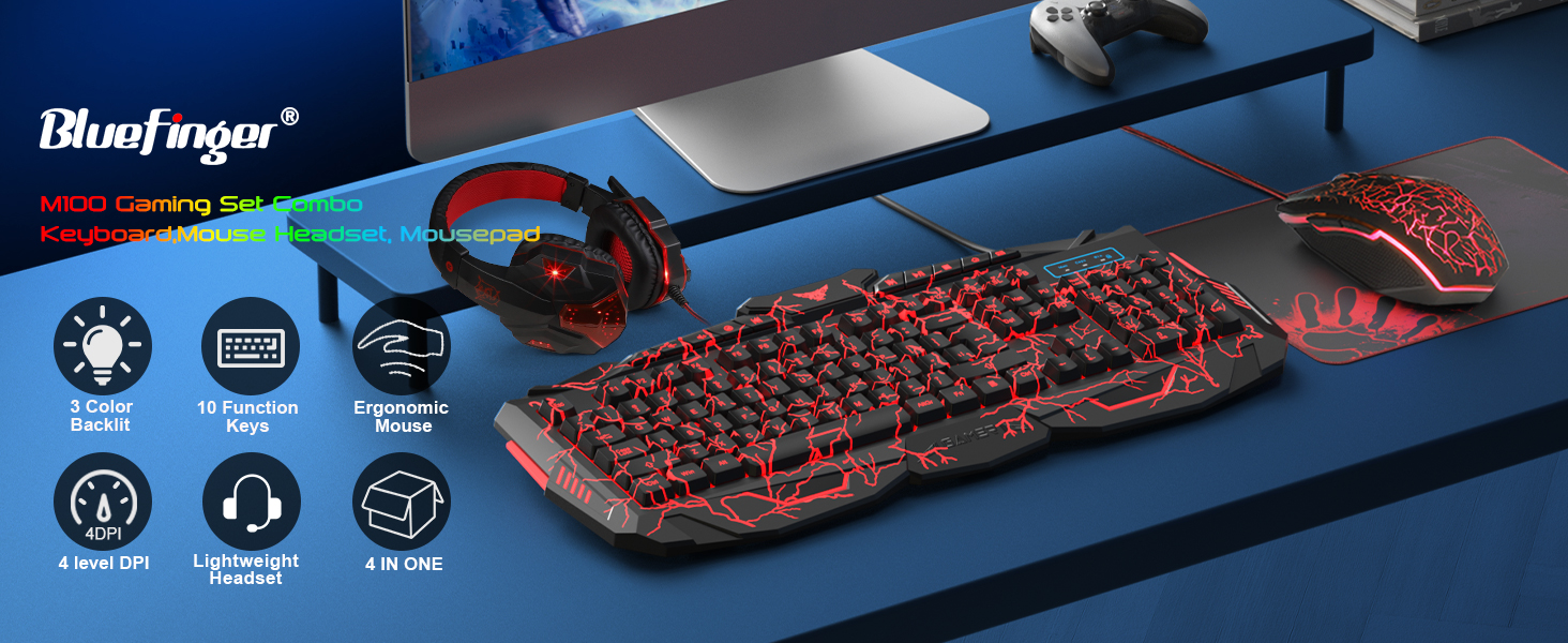 keyboard and mouse headset