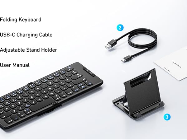 foldable bluetooth keyboard portable
