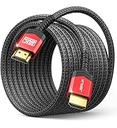 JSAUX 8K HDMI Cable 2.1 15FT 2-Pack 48Gbps 8K &amp; 4K Ultra High Speed Cord (4K@120Hz) eARC HDR10 HD...