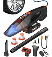 Viewmax 2-in-1 Car Vacuum and Tire Inflator - 20V Cordless Handheld Vacuum Cleaner &amp; 150PSI Air P...