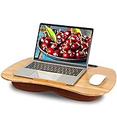 Lap Laptop Desk, Moclever Portable Notebook Desk with Pillow Cushion, Bamboo Lap Desk w/Stopper L...