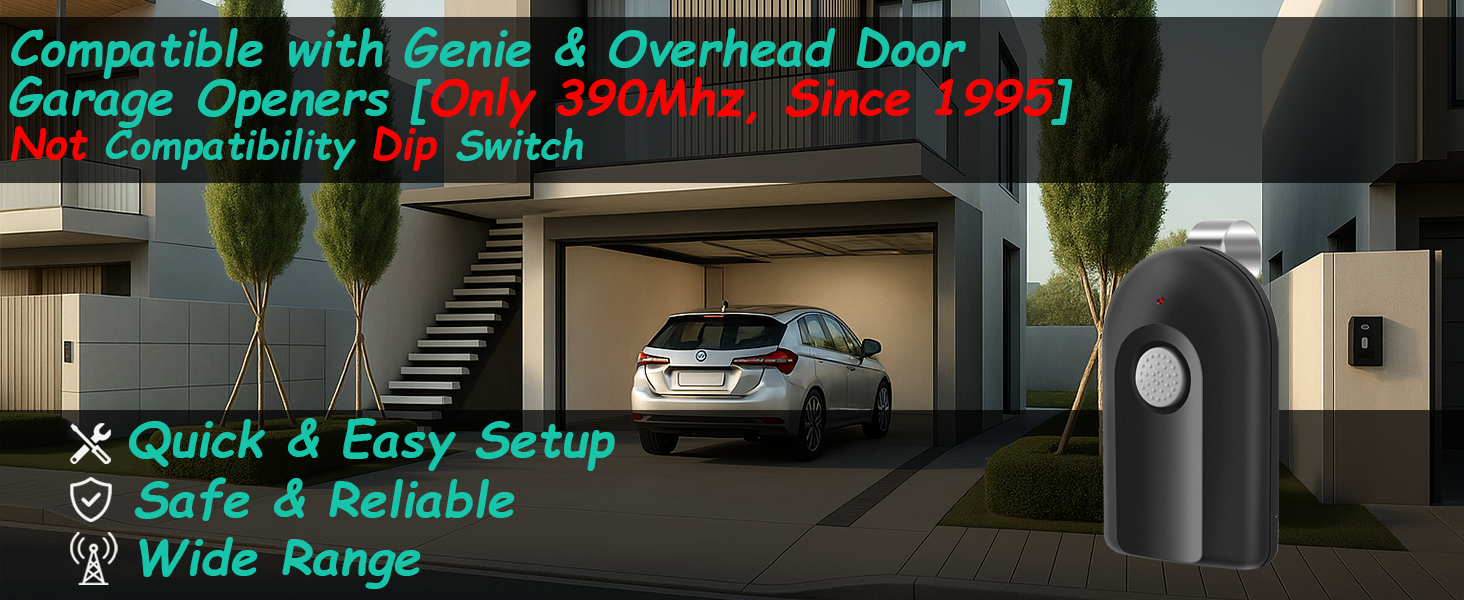 Compatible with Genie &amp; Overhead Door Garage Openers