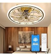 lifeholder Low Profile Ceiling Fan with Lights Remote 20" Ceiling Fan Flush Mount Enclosed Ceilin...