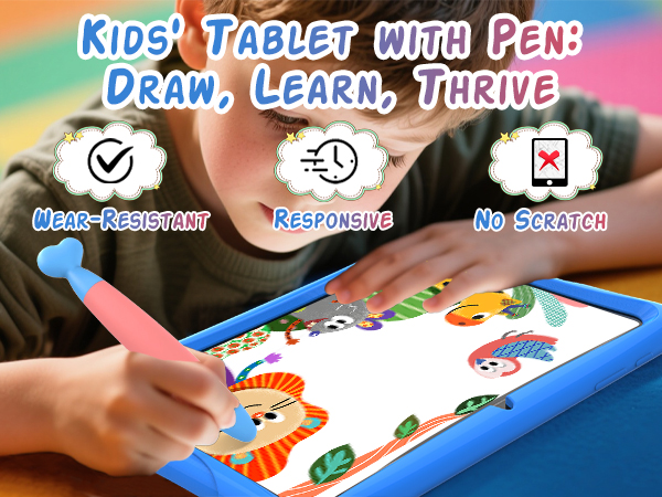 Kids tablet with pen