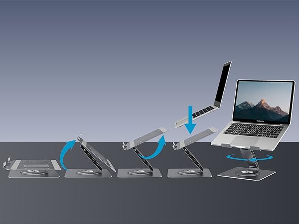 Easy adustable laptop stand holder foldable laptop riser