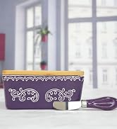 Domini Large Butter Dish,Ceramic Christmas Butter Dish with lid and knife, Butter Keeper Double S...