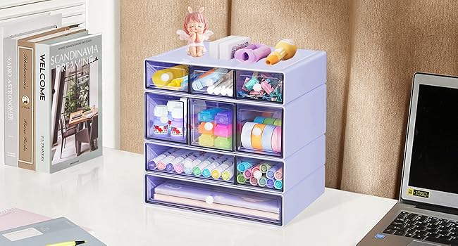 Purple Stationary organizer for back to school