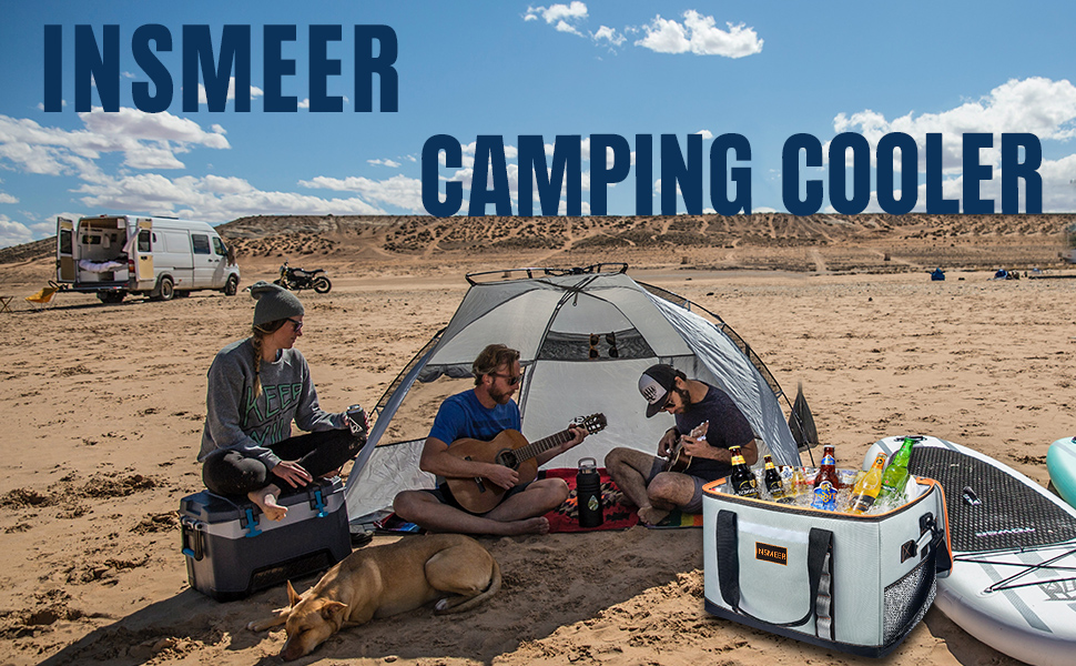 cooler bag insulated for camping large portable lunch bag ice chest collapsible easy carry