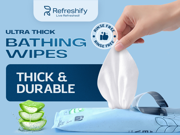 body wipes for adults bathing no rinse