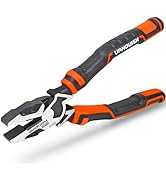 Vanquish 8 Inch Linemans Pliers High-Leverage Linesman Pliers with Side Cutting Design (3163)