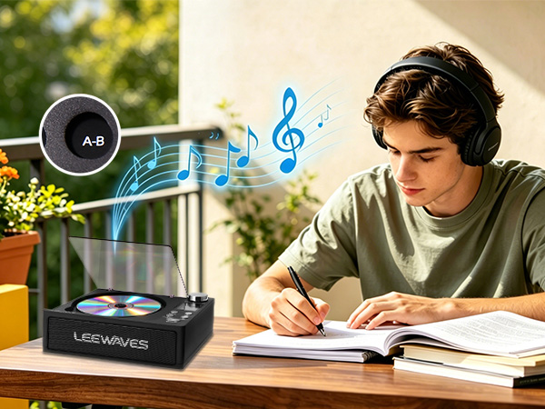 Ideal for language learning, music practice, and prenatal education – the A-B Repeat function