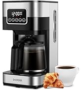 SHARDOR 10-Cup Programmable Coffee Maker, Regular &amp; Strong Brew Drip Coffee Machine for Home and ...