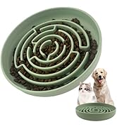 Cdycam Pet Puzzle Bowl, 2 Cups Silicone Slow Feeder Dog Cat Bowl with Suction Cups, Non Slip Puzz...