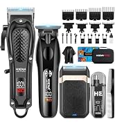 HIENA PRO Hair Clippers for Men Professional, Cordless Barber Clipper &amp; T-Blade Beard/Hair Trimme...