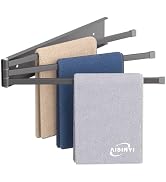AISINYI Swivel Towel Rack, 16 inch Extra Long Thickened Stainless Steel 3-Arm Towel Bar, Space Sa...