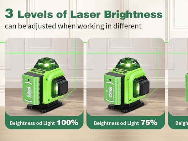 Laser Level, Cross Line Laser with Self-Leveling, Vertical Horizontal Line, Rotatable 360 Degree