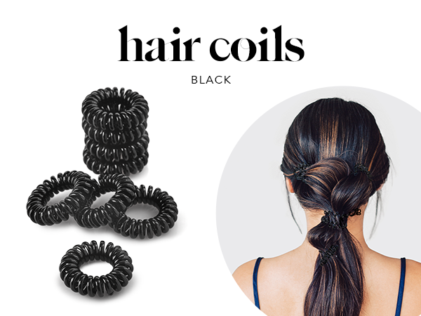 hair bands kitsch hair phone cord hair ties curly hair ties tele ties no pull hair ties black hair