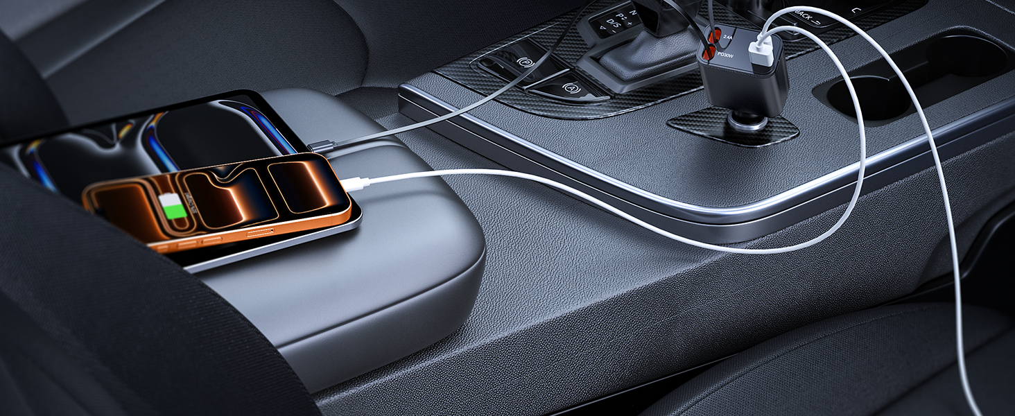 4 in 1 retractable car charger