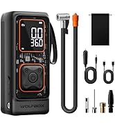 WOLFBOX Cordless Tire Inflator Portable Air Compressor, 150PSI Air Pump for Car Tires, Motorcycle...